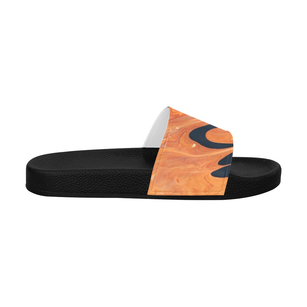 Brown Wave Slide Sandals