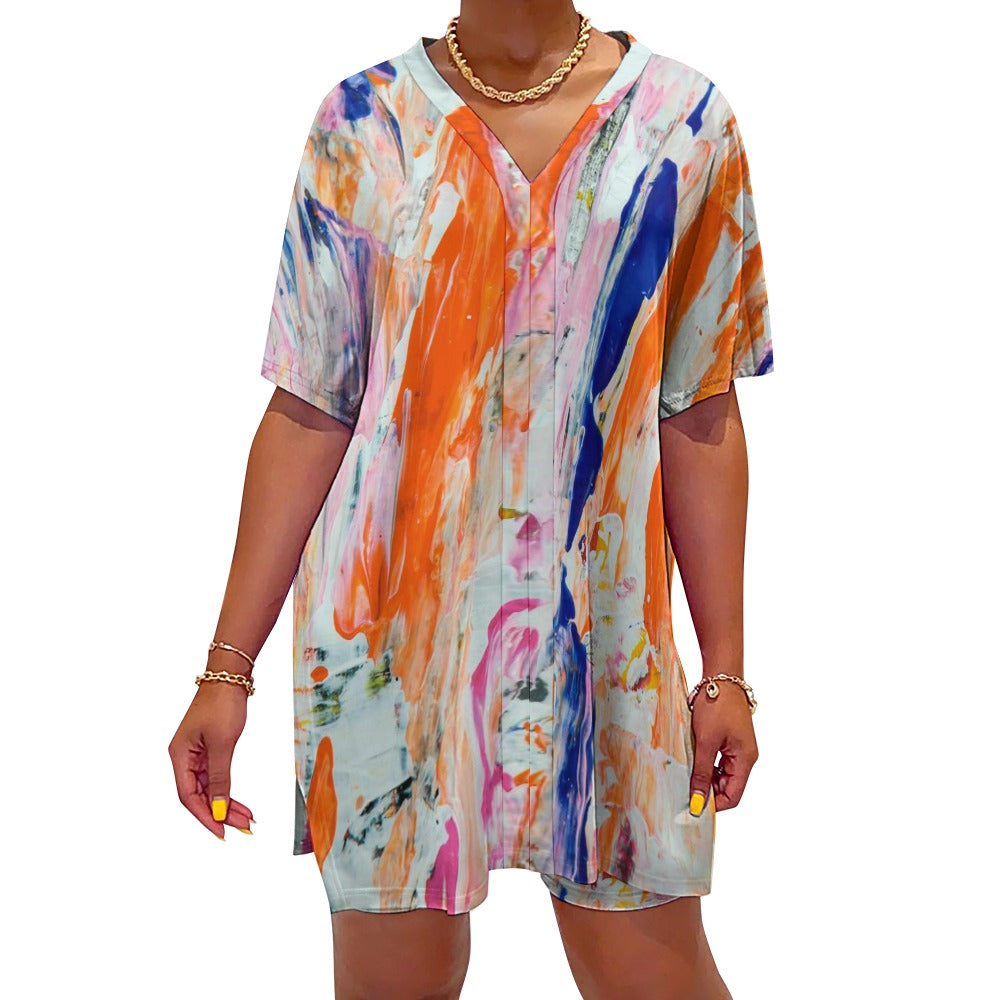 Hot Mess V-Neck Two Piece Set