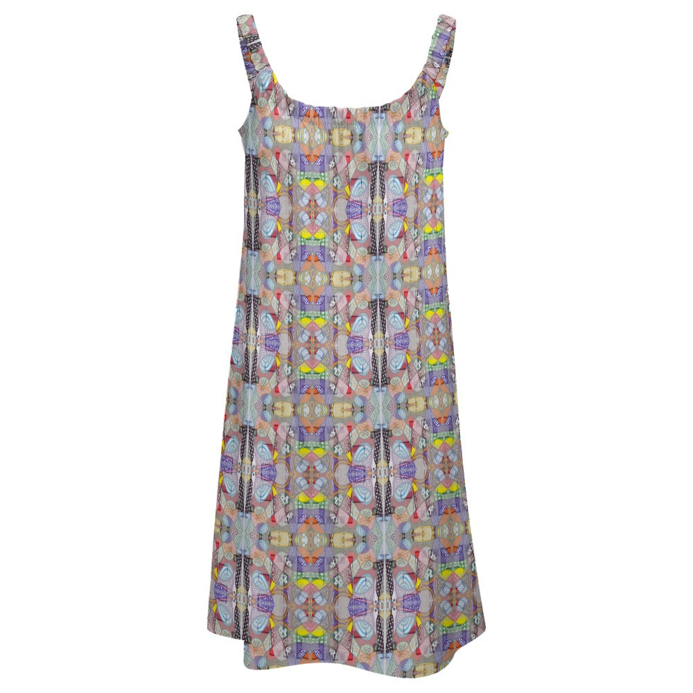 Colorful Shade Sleeveless Dress 